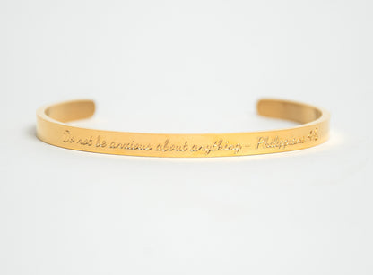 Phil 4:6-7 Cuff Bracelet