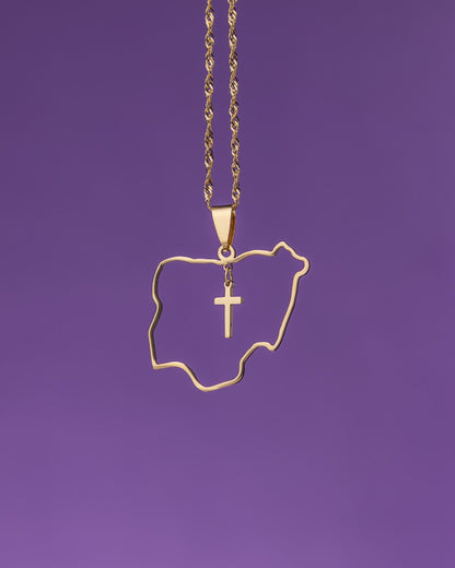 Nigeria x Cross Necklace