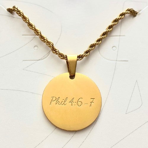 "Phil 4:6-7" Necklace